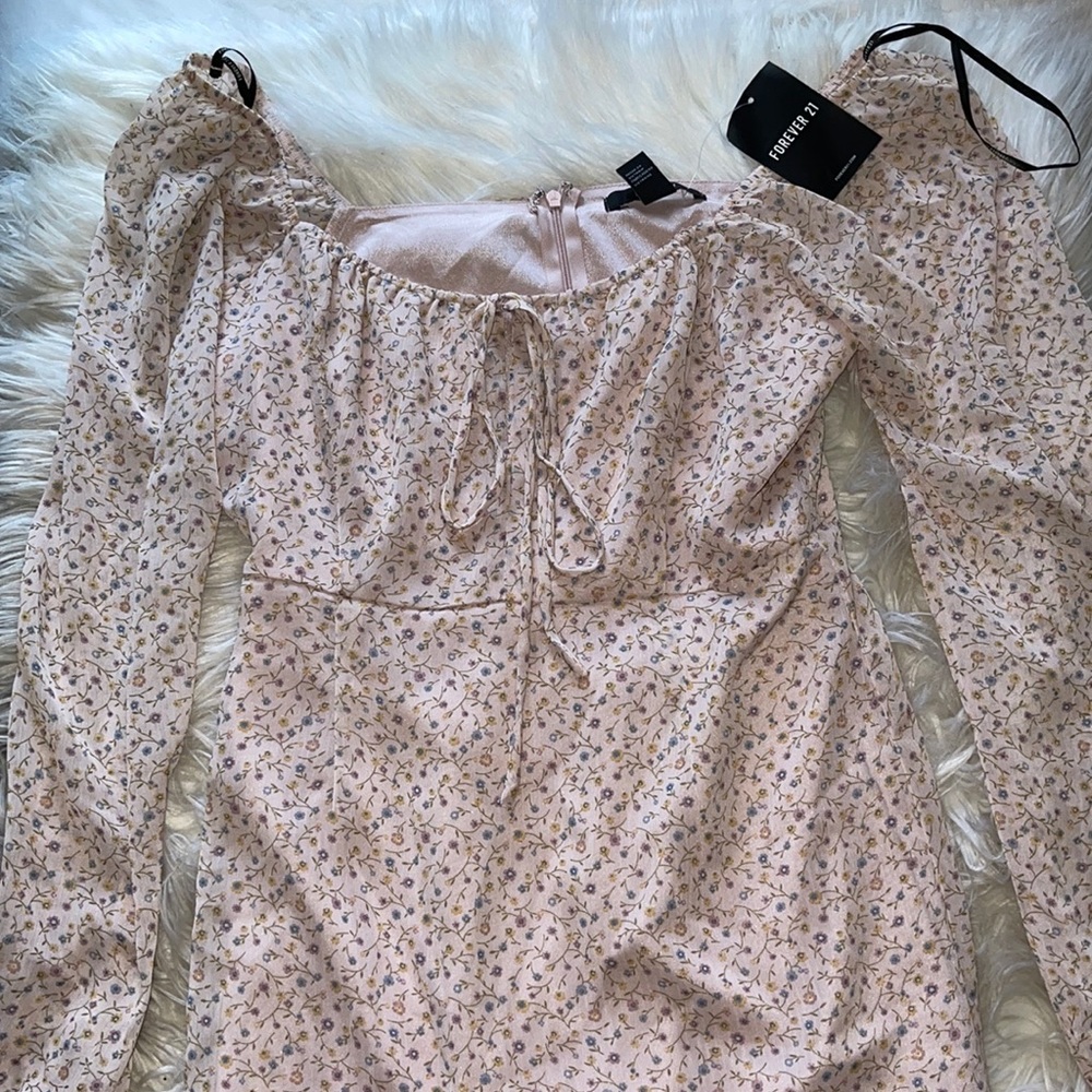 Forever 21 blush floral woven dress